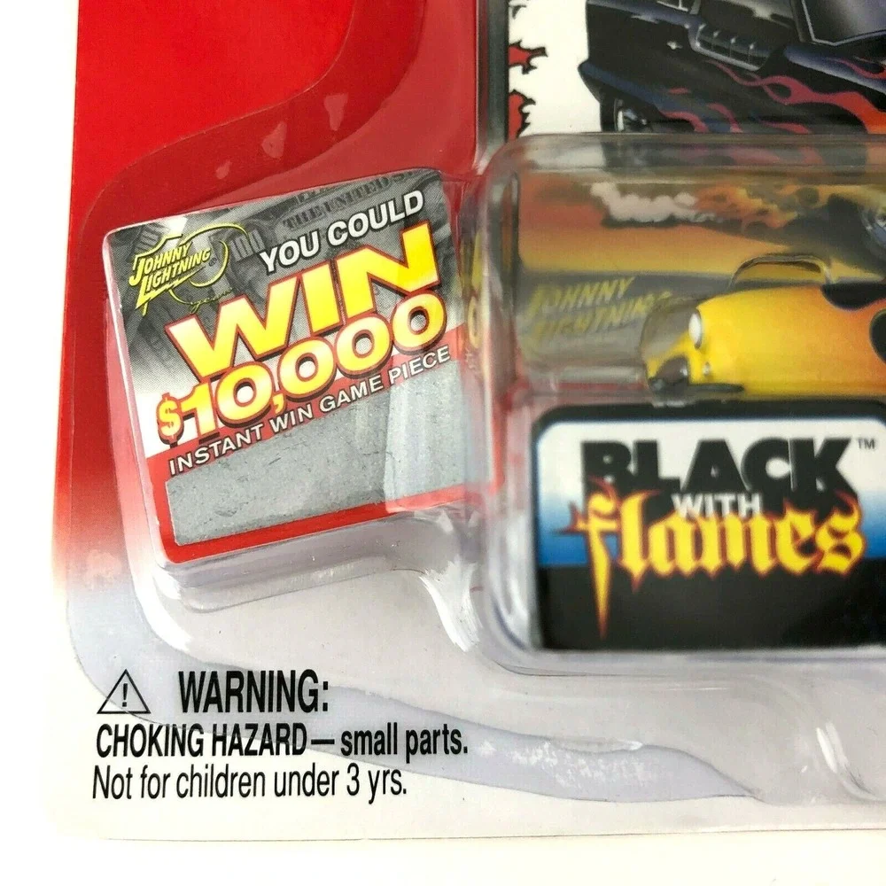 Johnny Lightning Street Freaks Black with Flames Nash Metropolitan Die Cast 1/64